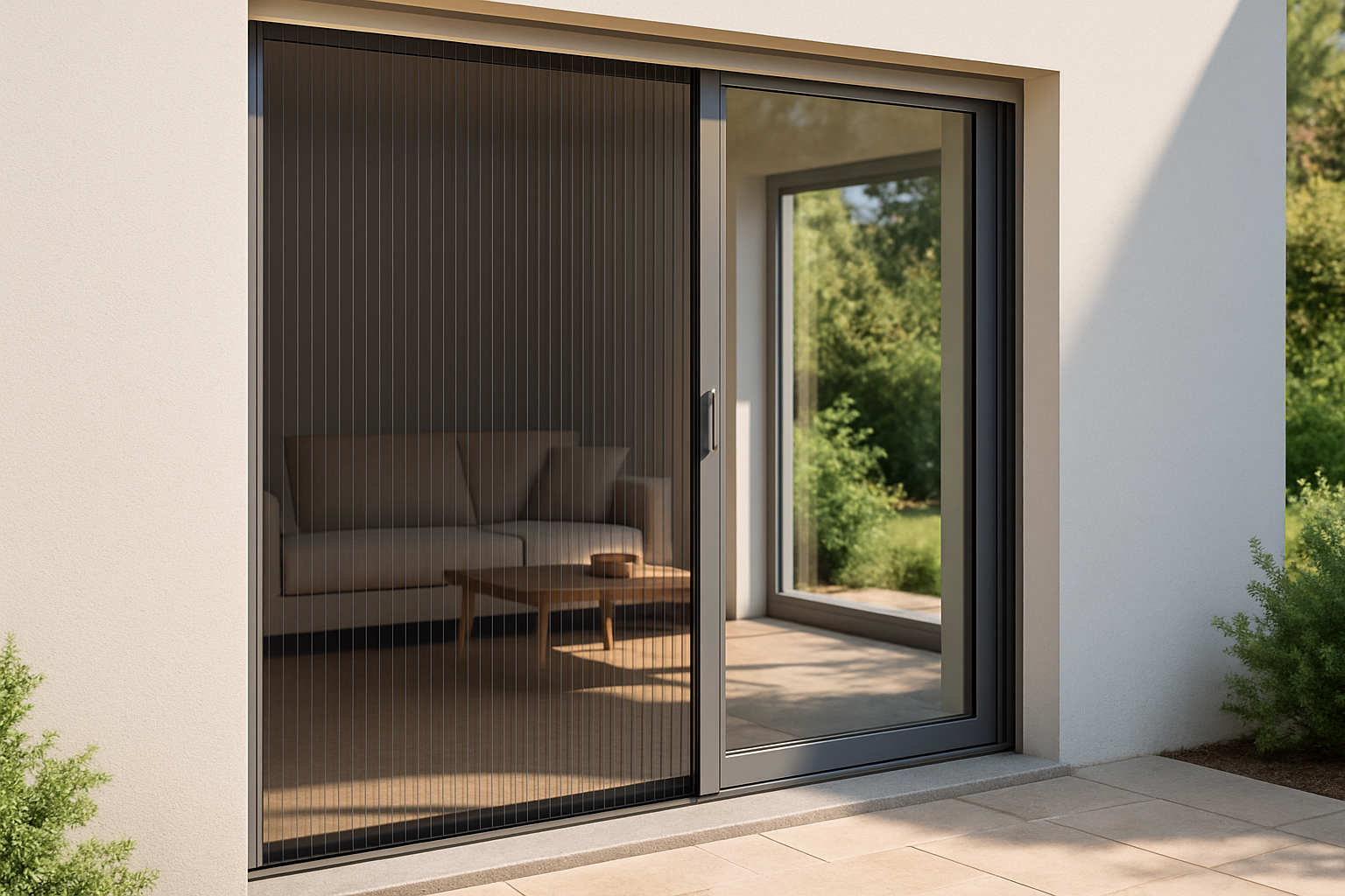 Moustiquaire plissée pour baie vitrée : Objectif zéro piqûre !